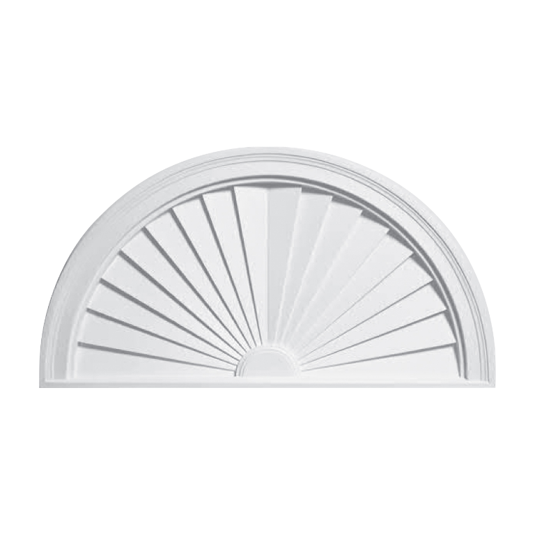 Decorative louvered shutter for enhanced ventilation and architectural style.